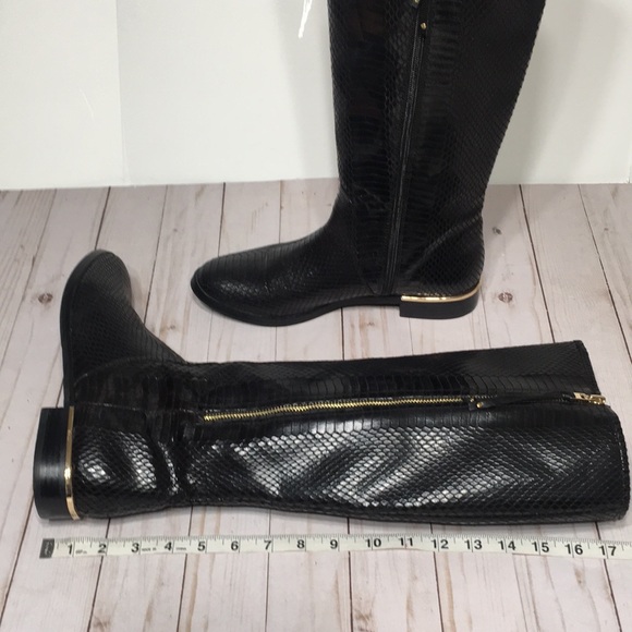 Tall black boot reptile print EXE size EU40 made in PRC - Picture 8 of 16